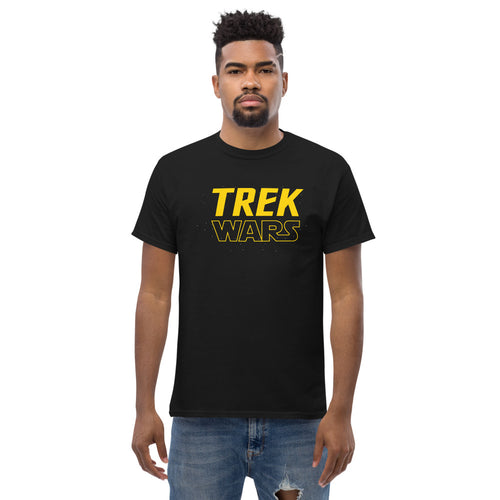 Trek Wars (Star Trek/Star Wars Mashup) Men's heavyweight tee